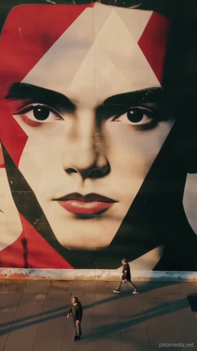 Urban Canvas at Dusk - Street Art AI stock